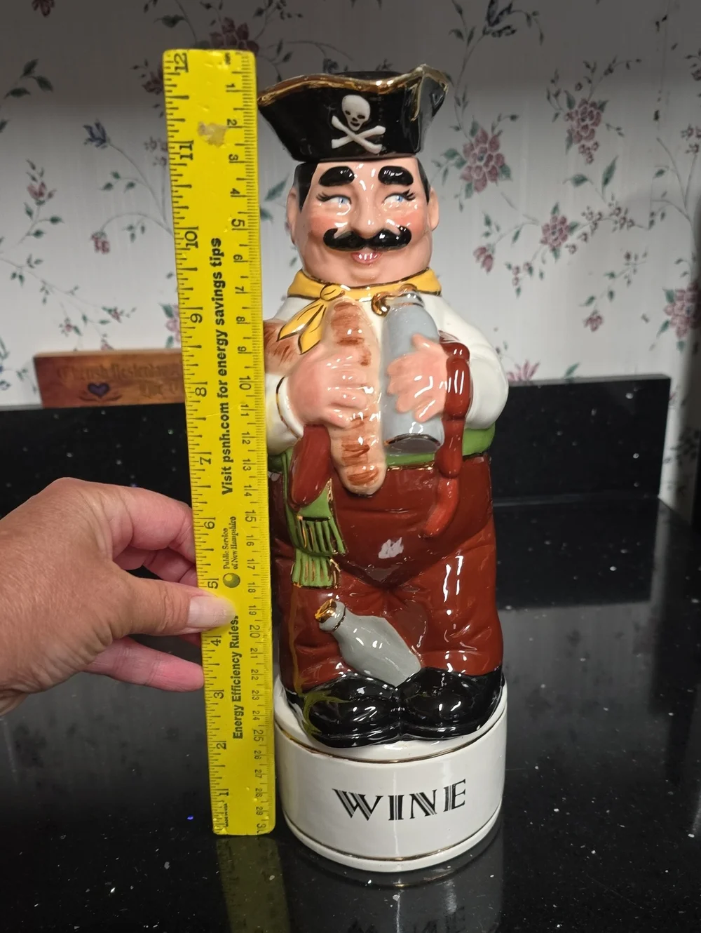 Very Vintage. Ceramic Pirate Wine Decanter